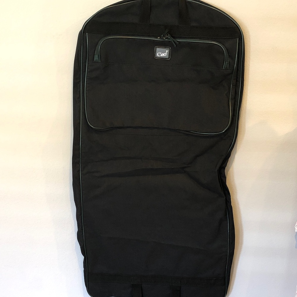 Ciao Black Men's Travel Garment Bag with Front Pocket